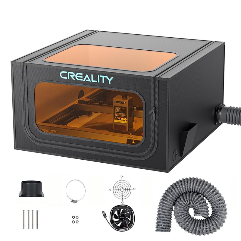 Skouphy Creality Laser Engraver Enclosure 2.0, Laser Engraver Machine Protective Cover with Eye Protection, Insulates Against Fumes and Odors for Laser Cutting Enclosure Tent (28.3 * 28.3 * 15.7 inch) - Image 1